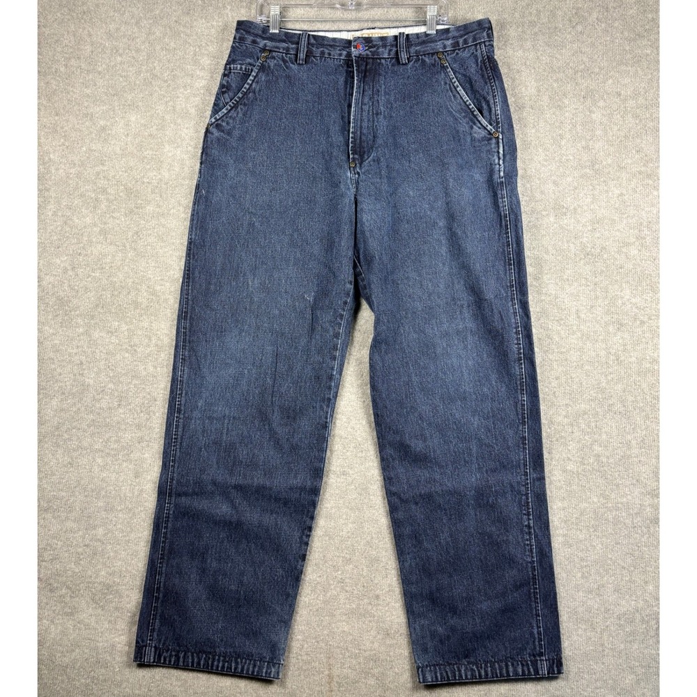 G-Unit Loose Fit Denim Jeans Streetwear Embroidered 36 Dark Wash Y2k Streetwear